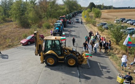 Област Добрич бе блокирана на четири места от протестиращи представители на аграрния сектор